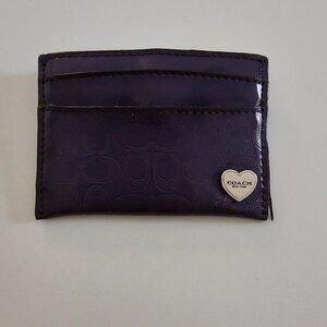 Purple Coach Card Holder